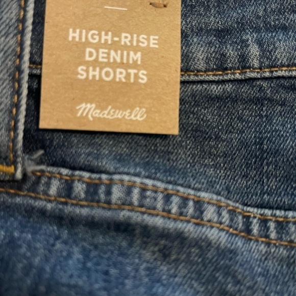 NWT MADEWELL High Rise Denim Short Cutoff Short Raw Hem, Size 23 - Picture 9 of 12